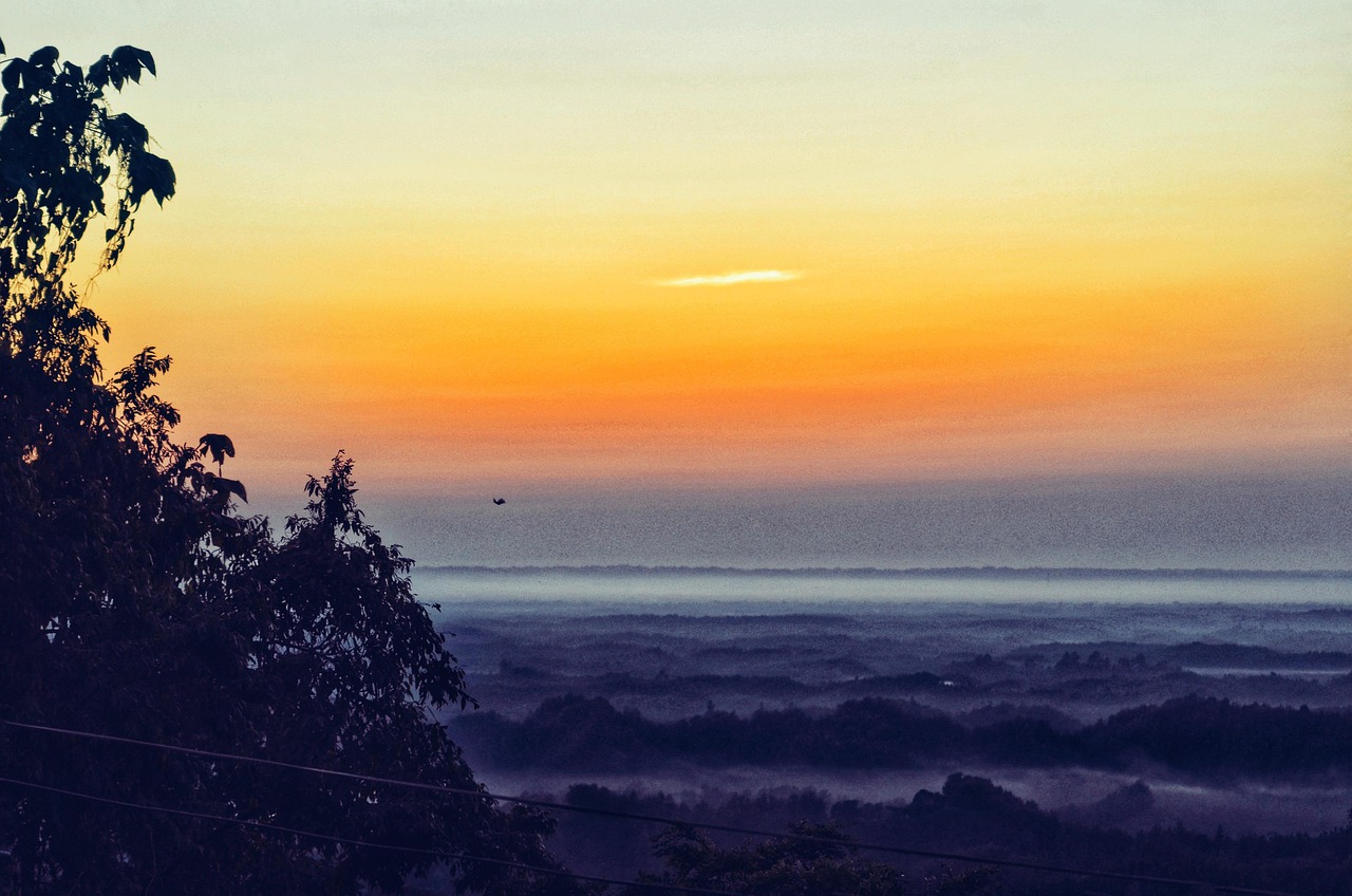 sunset, evening, filter, nature, natural, landscape
