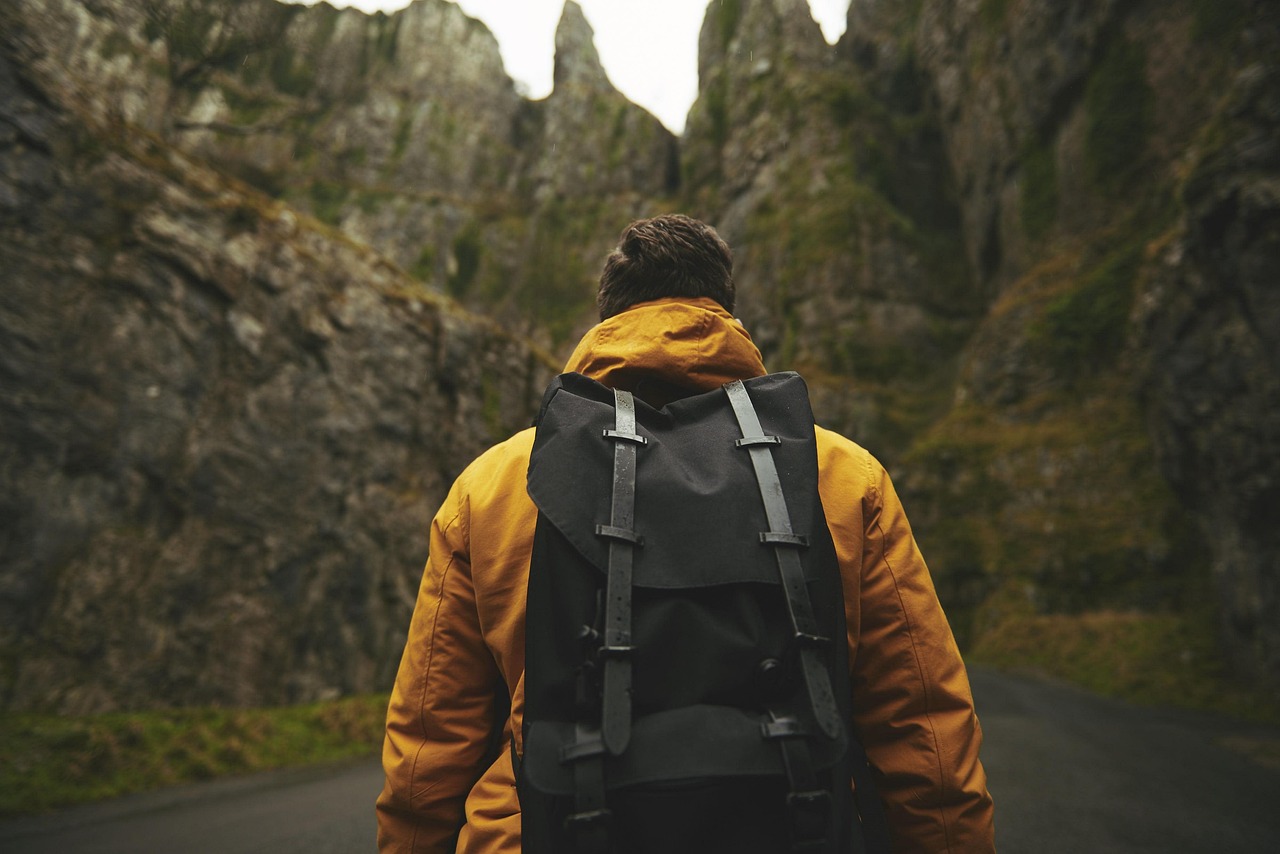 man, adventure, backpack, adult, male, outdoors, nature, person, recreation, mountains, hiker, hiking, hike, trek, trave