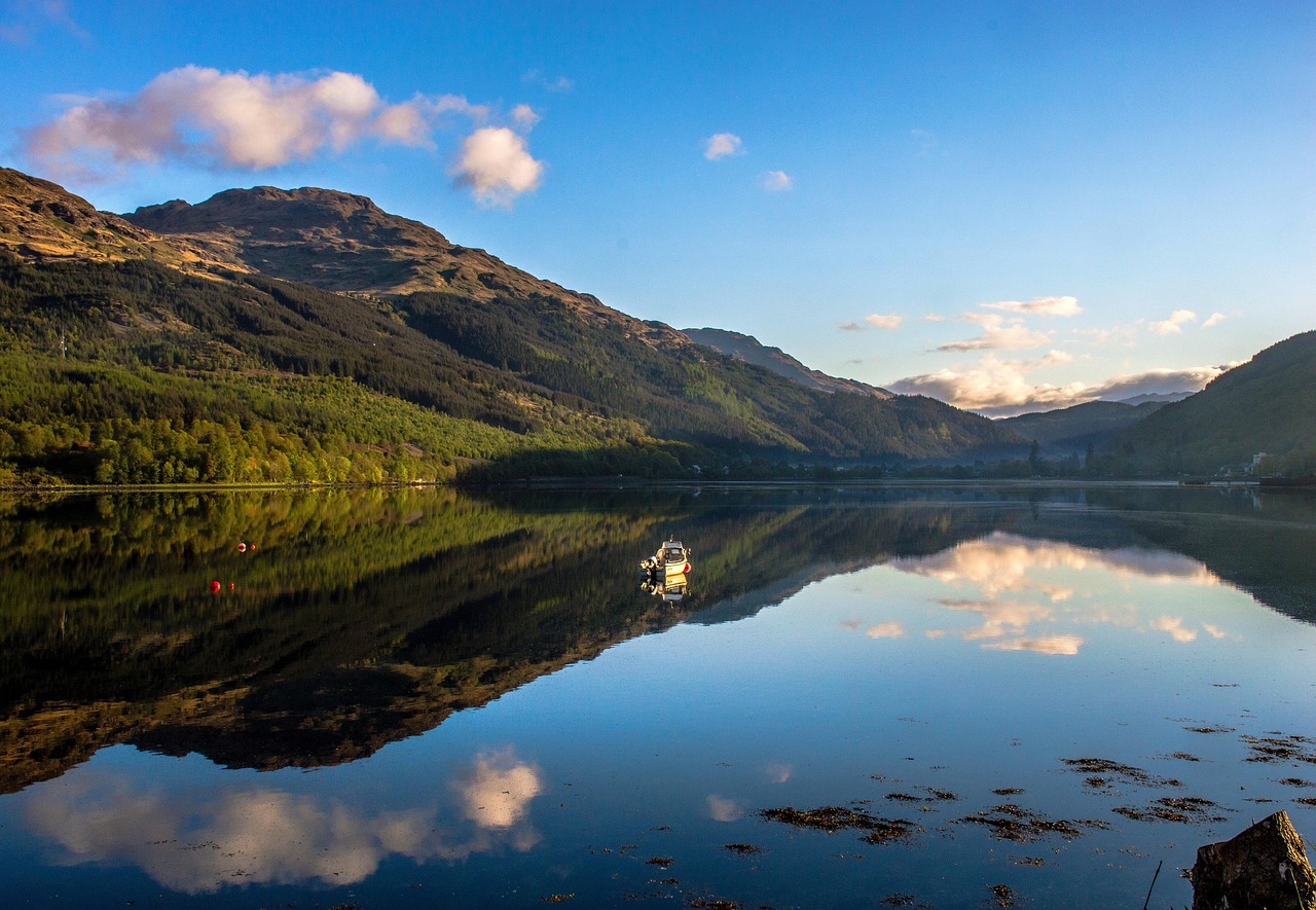 arrochar, west highlands, loch lomond, scotland, loch, clouds, mountain, landscape, water, trossachs, boats, scenic, out