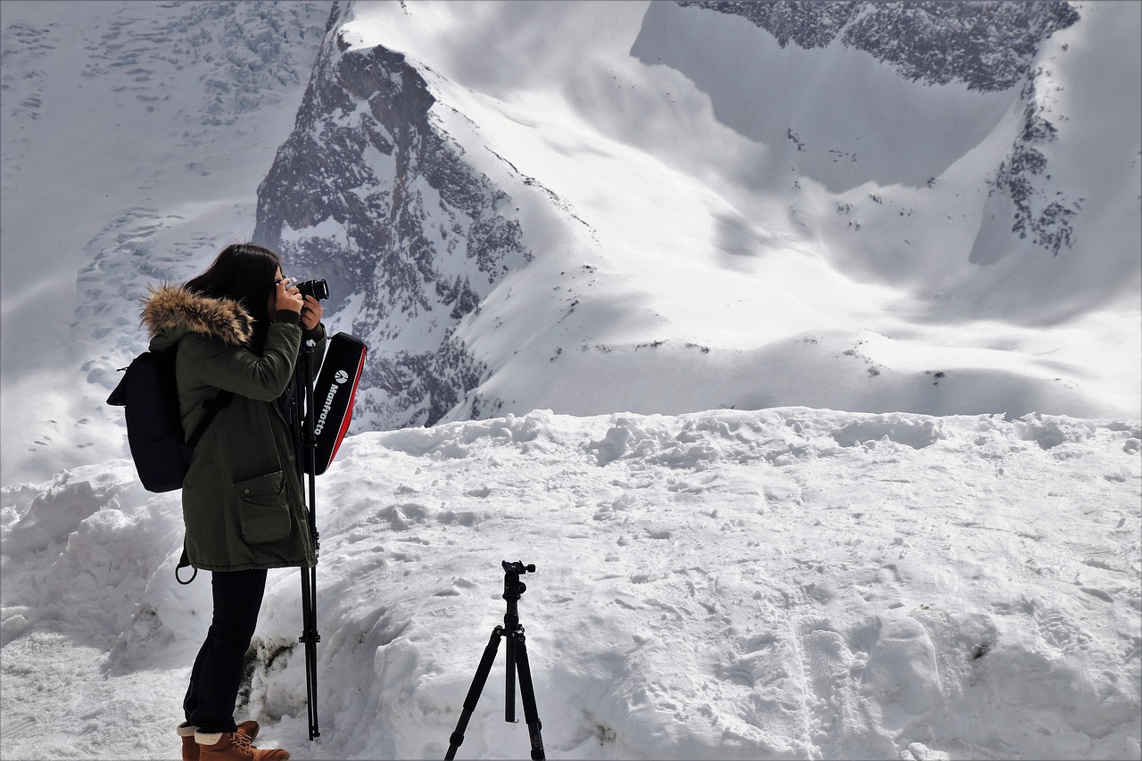 girl, photography, snow, winter, mountain, ice, she, climb, adult, travel, people, hiking, skier, outside, one, adventur