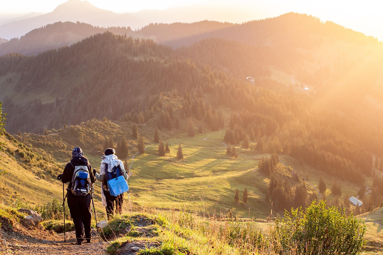 mountaineers, mountains, trail, mountaineering, valleys, mountain valleys, hills, people, hiking, hike, trekking, trek,